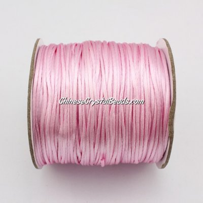 1.5mm Satin Rattail Cord thread, #37, light pink, 80Yard spool