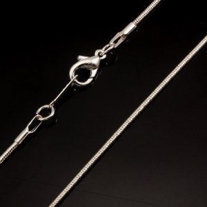 Chain, silver-plated steel, 1.5mm, 16-inch. Sold individually. #004