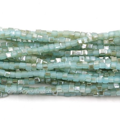 180pcs 2mm Cube Crystal Beads, jade color 18