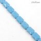 12x17mm Flat Rectangle faceted crystal beads, opaque turquoise, 1 Pc