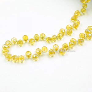 98 beads 8mm Strawberry Crystal Beads, Lemon yellow AB