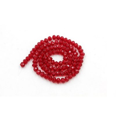 130Pcs 2x3mm Chinese Crystal Rondelle Beads, dark Siam