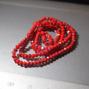 10 strands 2x3mm chinese crystal rondelle beads opaque red h9 about 1700pcs