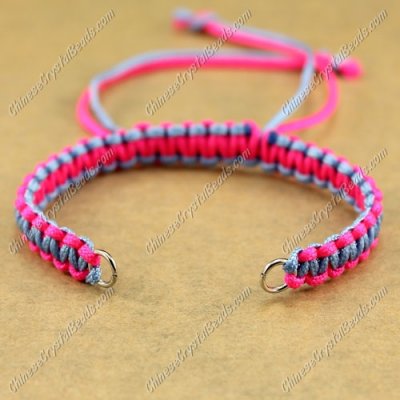 Pave chain, fuchisa and lt sapphire, wide : 7mm, length:14cm