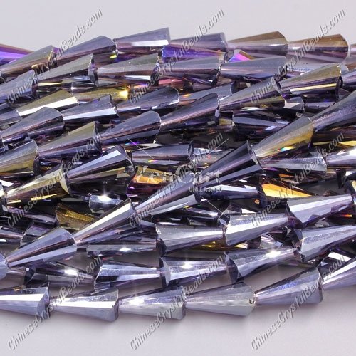20pcs 8x15mm Chinese Artemis crystal beads strand violet AB