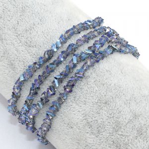 Triangle Crystal Beads, 4mm 6mm, blue light