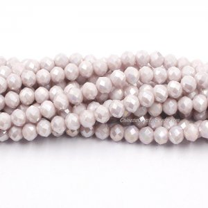 70 pieces 8x10mm Crystal Rondelle Bead,Opaque gray pink light