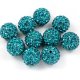 50pcs, 12mm Pave beads, hole: 1.5mm, clay disco beads, indicolite