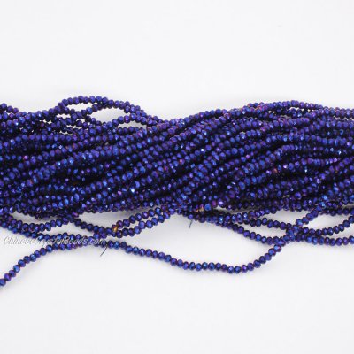 10 strands 2x3mm chinese crystal rondelle beads blue purple about 1700pcs
