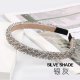 crystal beads tiara headband, silver shade, 1pc