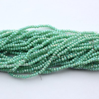 10 strands 2x3mm chinese crystal rondelle beads turquoise AB about 1700pcs