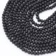 130Pcs 3x4mm matte rondelle crystal beads black