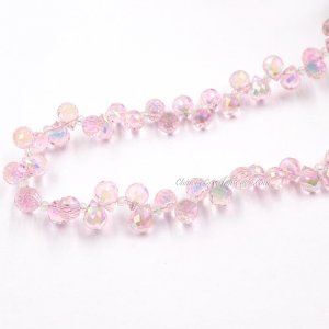 98 beads 8mm Strawberry Crystal Beads, pink new AB