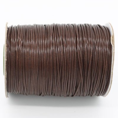 1mm, 1.5mm, 2mm Round Waxed Polyester Cord Thread, coffee