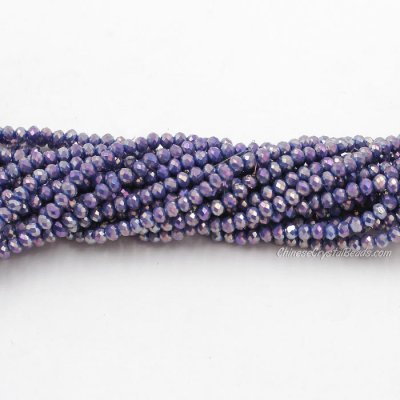 130 beads 3x4mm crystal rondelle beads Opaque Sapphire AB