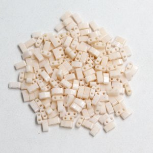 5x2.5mm chinese glass Half Tila peach approx 200 beads