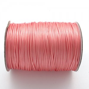1mm, 1.5mm, 2mm Round Waxed Polyester Cord Thread, rosaline