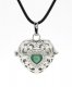 Heart Harmony Ball Pendant Women Necklace with 30 inchChain For Pregnant Women, platinum plated brass, 1pc