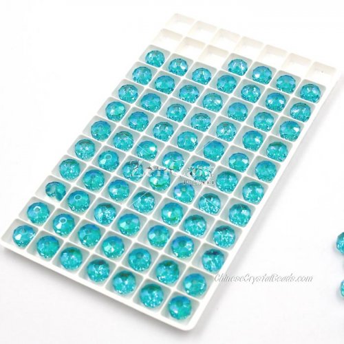 AAA 5x8mm capri blue AB angular crystal beads 84pcs