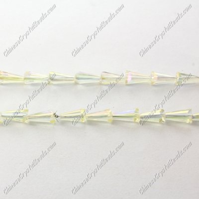 6x12mm Chinese Artemis Crystal beads citrine AB, per pkg of 20pcs