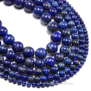 Lapis Lazuli Beads Round 4mm 6mm 8mm 10mm 12mm 15.5inch per Strand