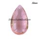 50x28mm Big Crystal beads Curtain drop Smooth surface pendant, pink, hole: 1.5mm