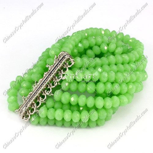 Big Magnetic Clasps crystal beads bracelet, wide: 65mm, 7.5inch length