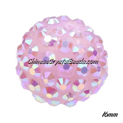 18mm Crystal Disco Ball Acrylic Rhinestone Lt. Violet 16x18mm, 12 beads
