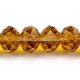 Chinese Crystal Rondelle Strand, Amber, 10x14mm, 20 beads