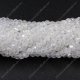 130Pcs 3x4mm Chinese Crystal Long Rondelle Strand, Clear AB