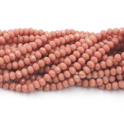 4x6mm Opaque med Khaki2 Chinese Crystal Rondelle Beads about 95 beads
