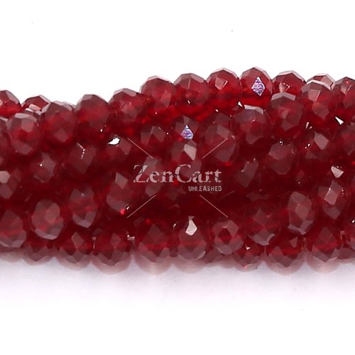 6x8mm Chinese Crystal Rondelle Beads strand, maroon, 70pcs