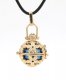 Rose Flower Harmony Ball Pendant Women Necklace with 30 inchChain For Pregnant Women, kc gold plated brass, 1pc