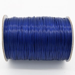 1mm, 1.5mm, 2mm Round Waxed Polyester Cord Thread, navy blue