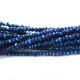 130Pcs 2x3mm Chinese Crystal Rondelle Beads, Blue light