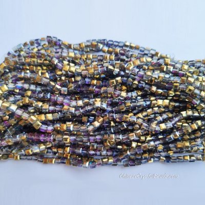 4mm Cube Crystal beads about 95Pcs, 041