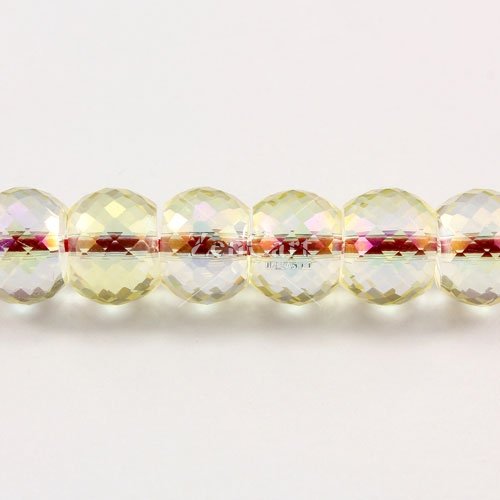 12pcs Rondelle Drum Faceted Crystal Beads,9x12mm, hole:1.5mm, light yellow