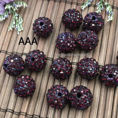 10Pcs 10mm AAA high quality Pave beads, Shining, Violet
