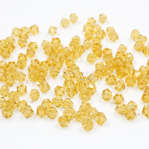 280 beads 6mm AAA bicone crystal beads champagne