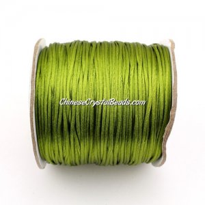 1.5mm Satin Rattail Cord thread, #09, Olive green, 80Yard spool