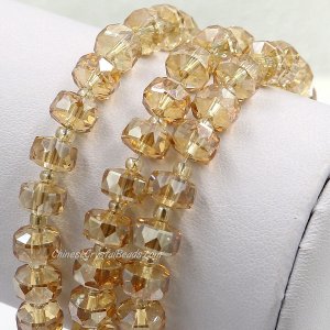 golden shadow 5x8mm angular crystal beads