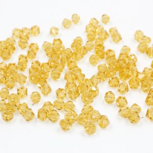 280 beads 6mm AAA bicone crystal beads champagne