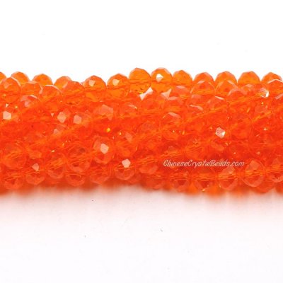 70 pieces 8x10mm Crystal Rondelle Bead,Tangerine