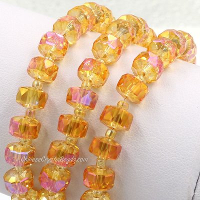 orange light 5x8mm angular crystal beads