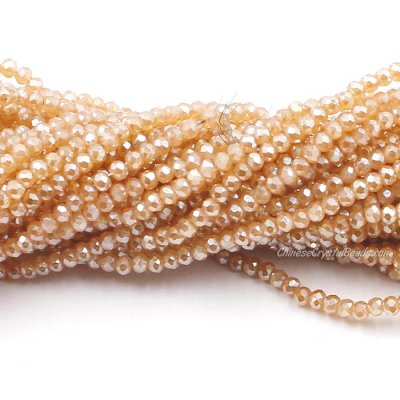 10 strands 2x3mm chinese crystal rondelle beads Opaque Khaki Light 2 about 1700pcs