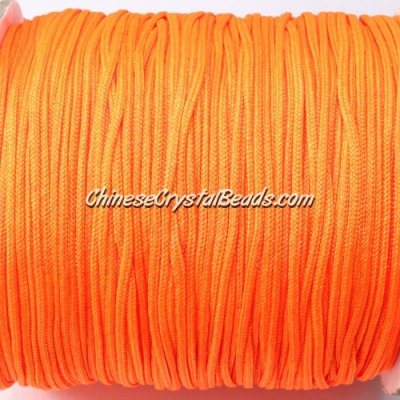 1.5mm nylon cord, neon orange, Pave string unite, sold by the meter
