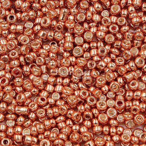 1.8mm AAA round seed beads 13/0, rose gold, #MX15, approx. 30 gram bag