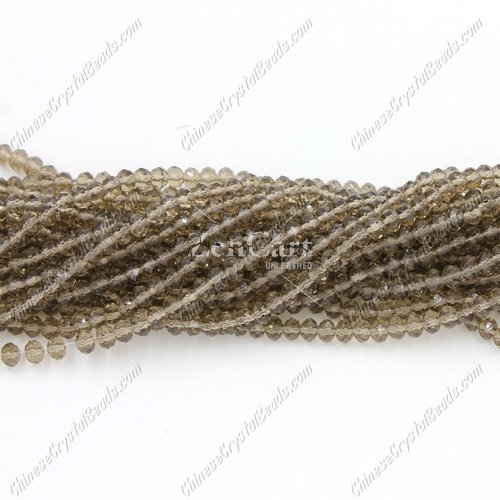 130Pcs 2x3mm Chinese Crystal Rondelle Beads, smok