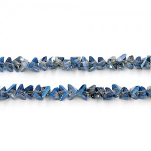 Triangle Crystal Beads, 4mm 6mm, Magic Blue