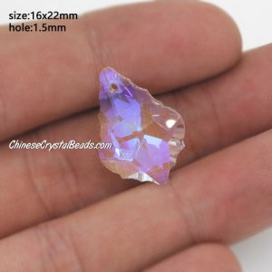 1Pc Chinese Crystal 6090 Baroque Pendants, 15x22mm, clear AB